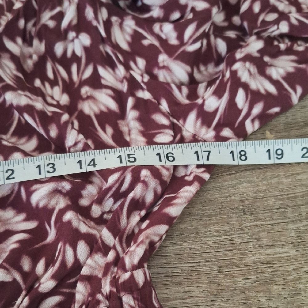 Madewell Smocked Y Neck floral mini dress size Large NWT - Picture 6 of 9